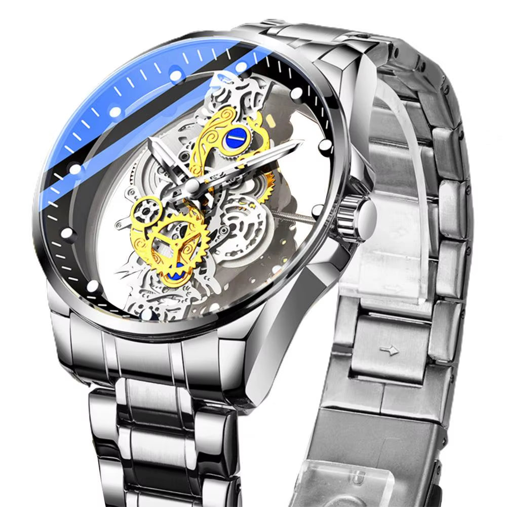 Watch Fashion Golden Skeleton Vintage Man Watch Jewelry Accessories Wrist Watch