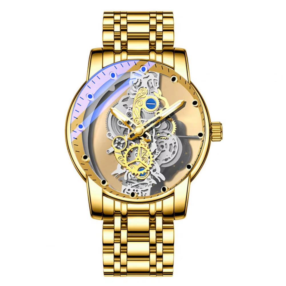 Watch Fashion Golden Skeleton Vintage Man Watch Jewelry Accessories Wrist Watch