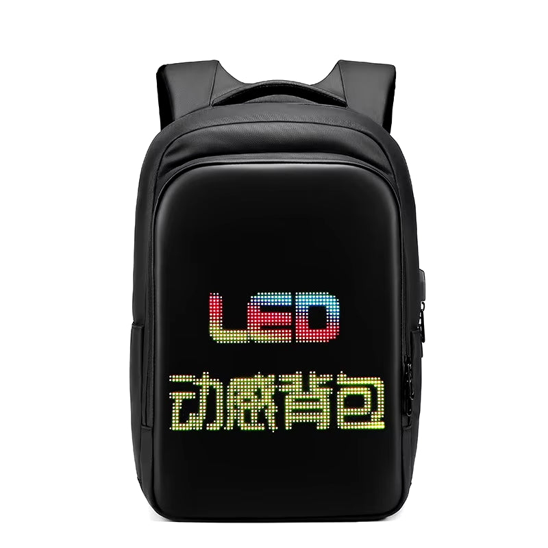 LED Display Backpack Business Travel 15.6 Inch Laptop Backpack Men DIY Smart Backpack School Backpack Woman Multimedia Backpack