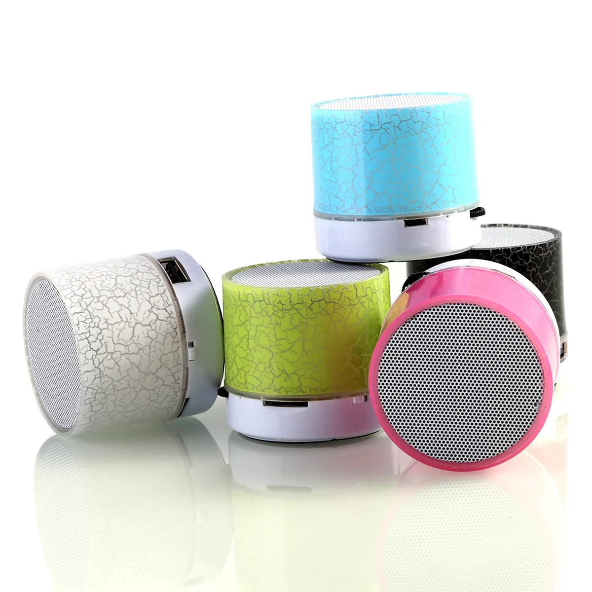 Portable Mini Bluetooth Speakers Wireless Hands Free LED Speaker with TF USB Sound Music for Mobile Phone