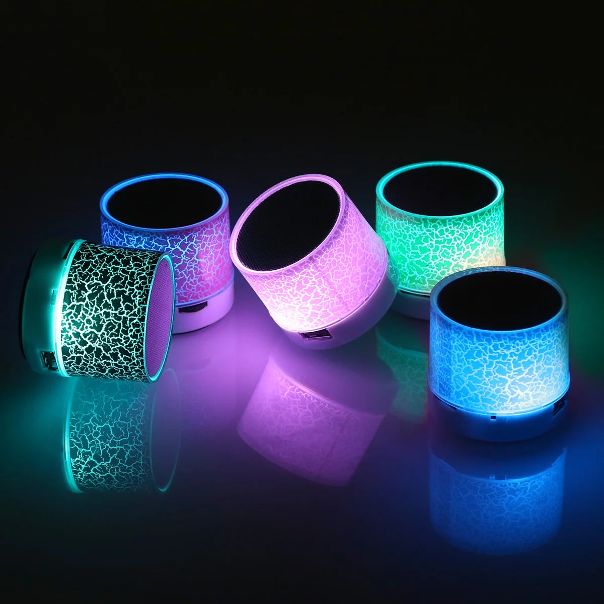 Portable Mini Bluetooth Speakers Wireless Hands Free LED Speaker with TF USB Sound Music for Mobile Phone