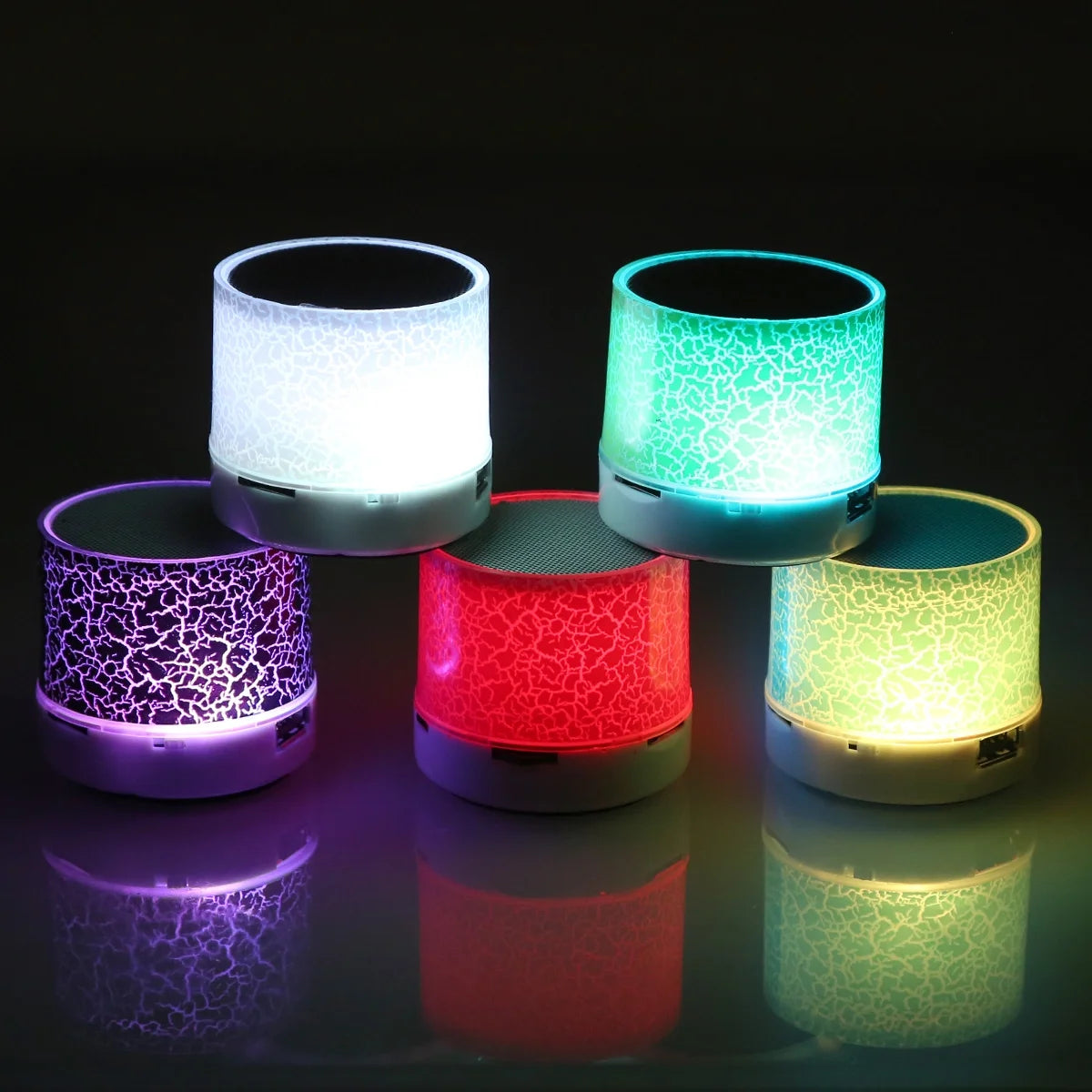 Portable Mini Bluetooth Speakers Wireless Hands Free LED Speaker with TF USB Sound Music for Mobile Phone