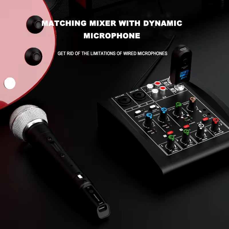 Professional Wireless Guitar XLR Transmitter and Receiver Wireless Mic System for BETA58 E945 Mic Audio Mixer PA