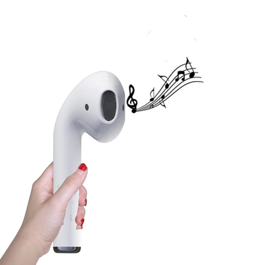 Giant Wireless Bluetooth Air Pod Shaped Speaker FM Radio AUX Microphone - White